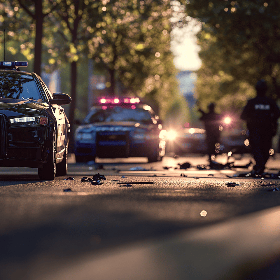 Police vehicle with Starlink deployment