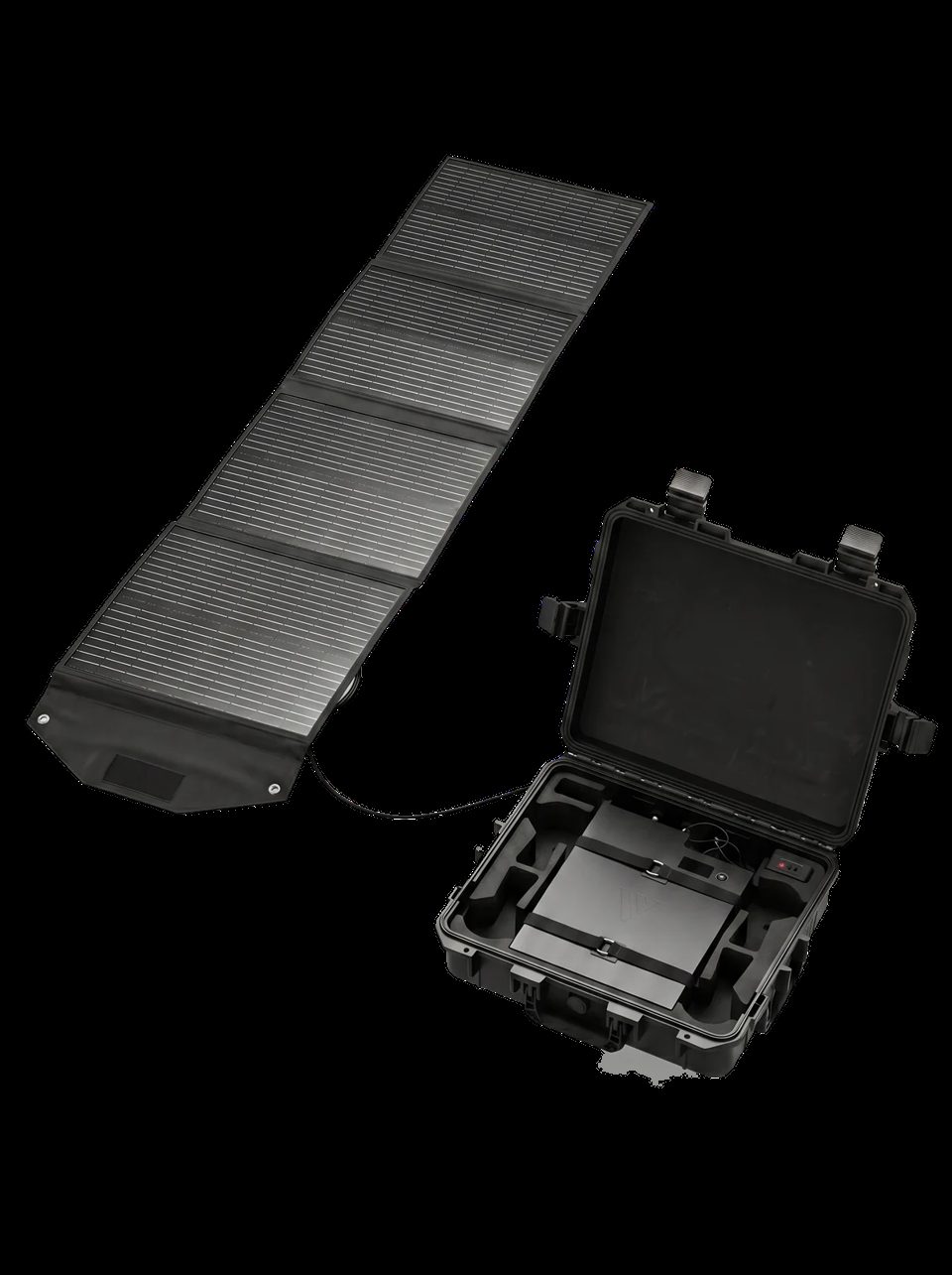 Veritas Backcountry Bundle with battery, case, solar panel, and Starlink Mini accessories