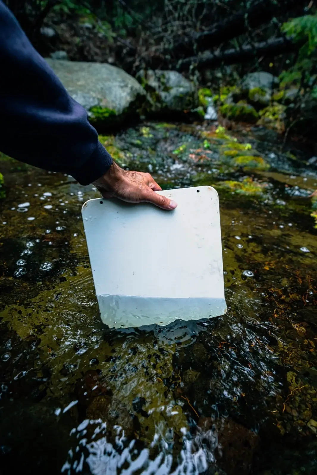 Waterproof dipping in creek