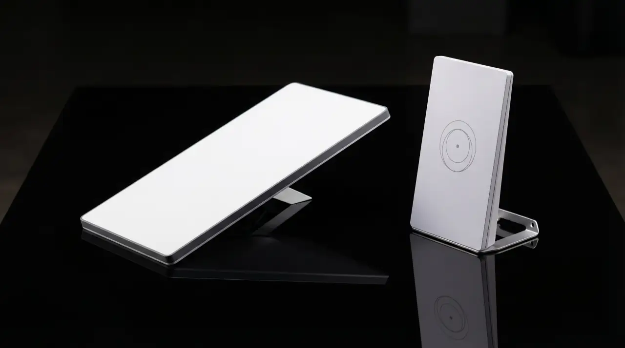 Starlink Mini Dish and Mesh Router Mini on a dark studio surface