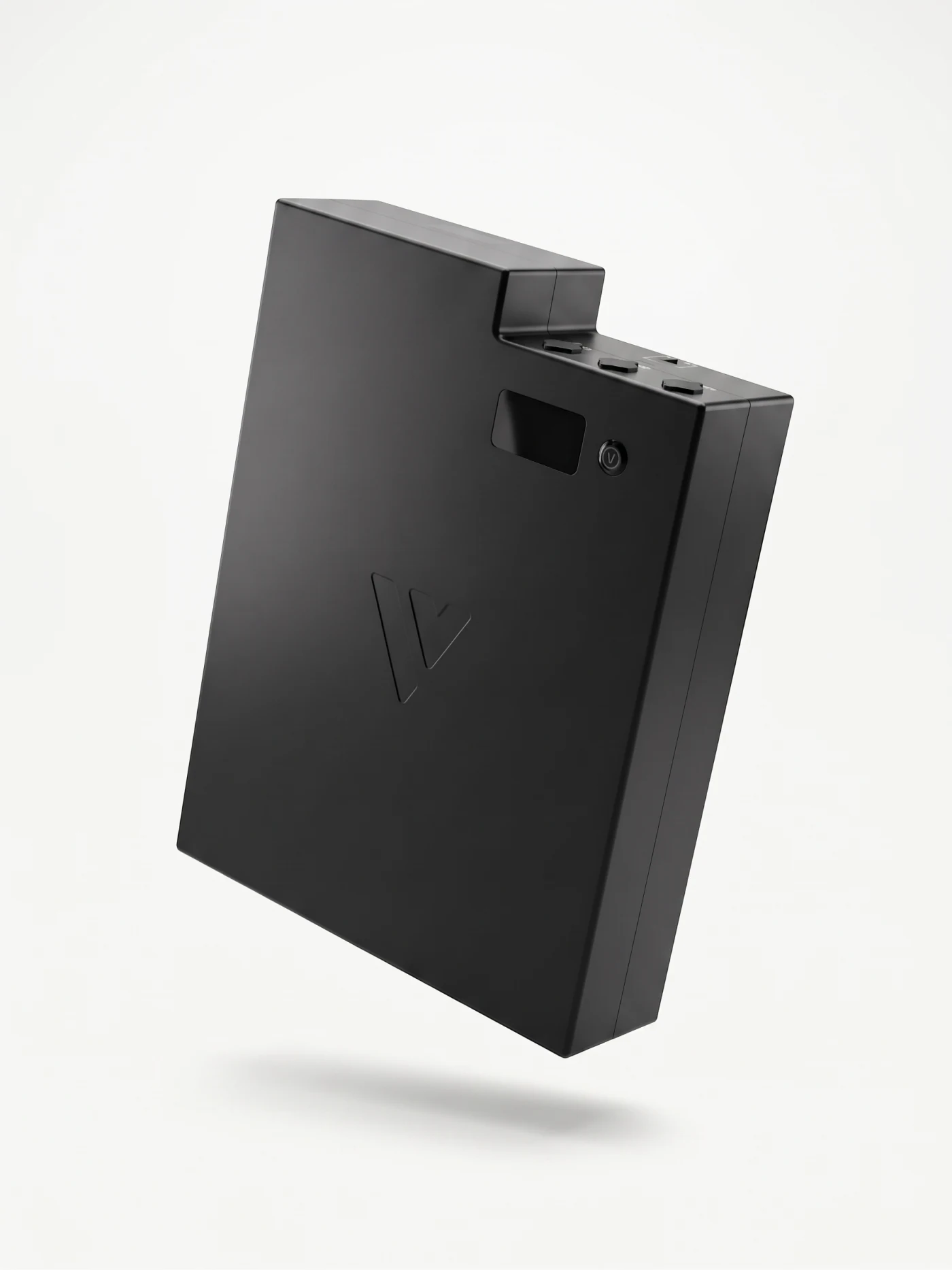 Floating front angle of the 45-Hour Battery + Case battery on a light background